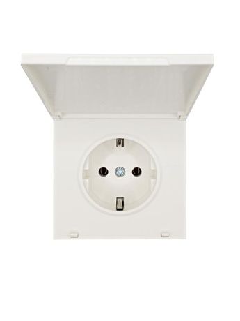 Розетка 1-мест. с/з с крышкой ПБТ СП ZIMA IP20 16А безвинт. зажим слон. кость LEZARD 704-9088-123BQC