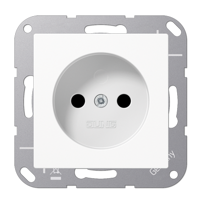 Штепсельная розетка 16A 250V~ без заземления; белый | A511NKIWW Jung