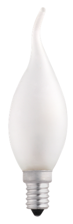 Лампа накаливания ЛОН 40Вт E14 220В CT35 frosted свеча на ветру | 3321475 Jazzway