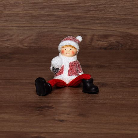 Керамическая домашняя фигурка Мальчик с подвесными ножками 6.6х5.5х9.5 см - 505-024 NEON-NIGHT