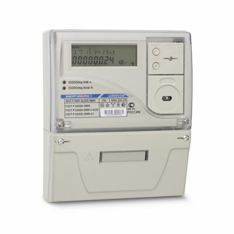 Счетчик электроэнергии ЦЭ6850М 0,2S/0,5 220В 5-7,5А 2Н 1 Р Ш31 трехфазный многотарифный, 5(7.5), кл.точ. 0.2s/0.5, Щ, ЖКИ Мск - 101005003007251 Энергомера