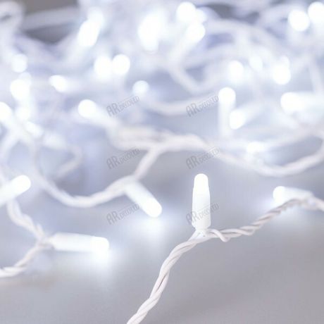 Светодиодная гирлянда ARD-STRING-CLASSIC-10000-WHITE-100LED-MILK-FLASH White (230V, 7W) (Ardecoled, IP65) | 031203 Arlight