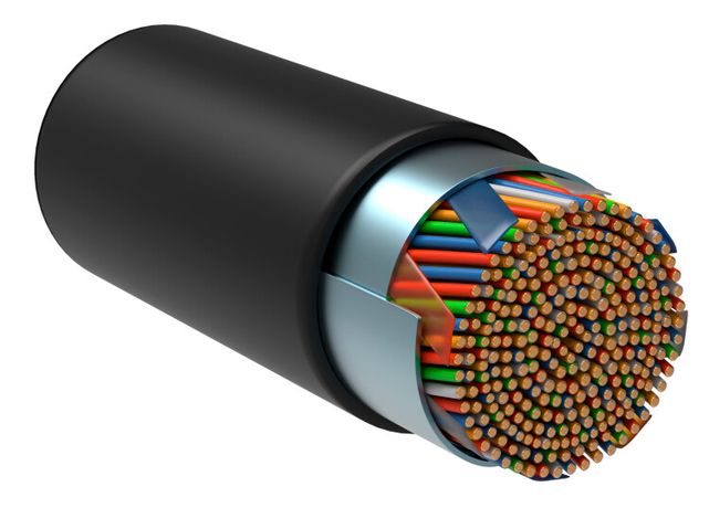 Кабель связи витая пара F/UTP, кат.5E 25х2х24AWG solid, LDPE, 305м, черный | LC3-C5E25-339 ITK IEK