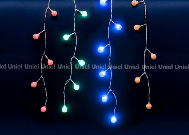 Гирлянда светодиодная «Радуга» ULD-E2405-100/DTA MULTI IP20 RAINBOW с контроллером 16 нитей 100LED размер 2.4х0.5м Uniel 11130