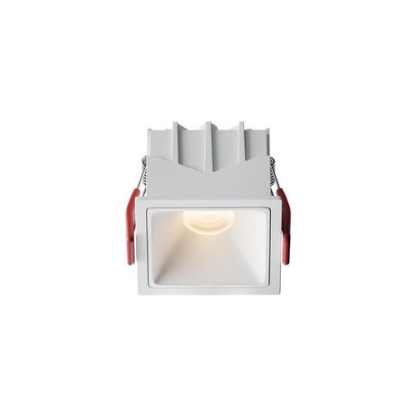 Светильник встраиваемый Downlight Alfa LED 3000К 10Вт 50 град. IP20 CRI90 Белый квадрат 52х65х65мм 890Лм - DL043-01-10W3K-SQ-W-1 Maytoni