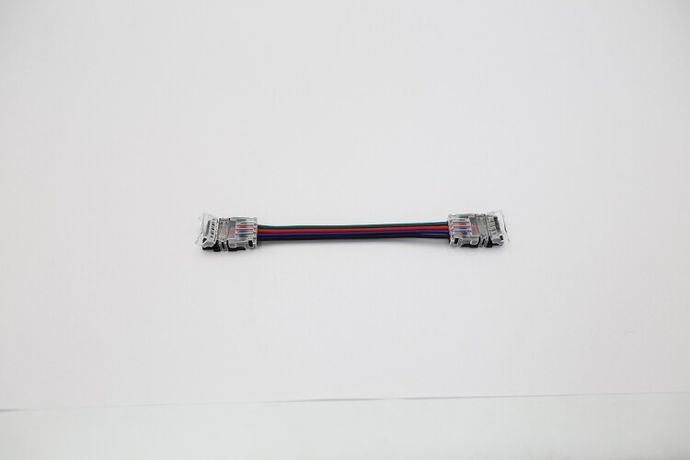 Аксессуар коннектор для светодиодной 4PIN with wire for Varton LED strip RGB 10mm (connector of 2 strips) | V4-R0-70.0024.STR-0003 VARTA