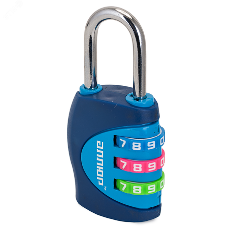 Замок кодовый для защиты от вскрытия сумок, чемоданов и другого багажа, АЛЛЮР ВС1К-27/4 (F5) синий - 10158 ПТК