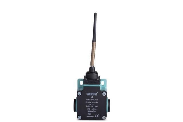 Выключатель концевой быстрого переключения многонаправленный с пластмас. консолью стальной пружиной накнечник-конус (1НО+1НЗ) EMAS L2K13SOP101