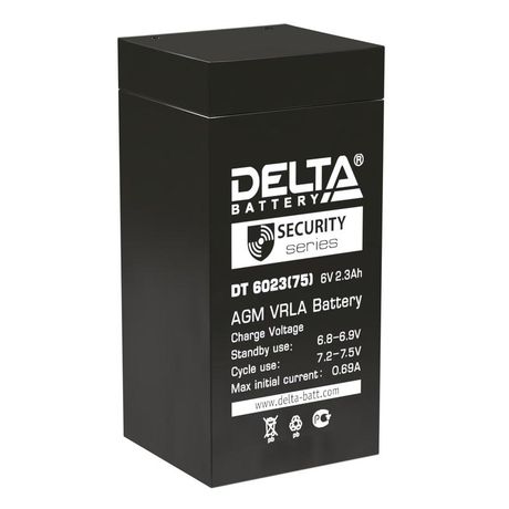 Аккумуляторная батарея ОПС серии DT 6023 (75) 6В/2,8Ач | DELTA