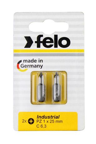 Бита крестовая PZ 2X25 серия Industrial 2 шт в блистере | 02102036 Felo