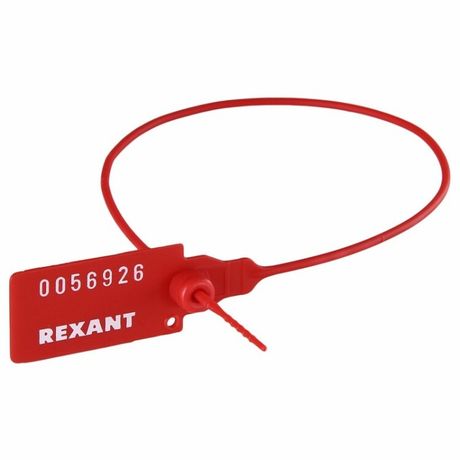 Пломба пластиковая номерная 320 мм красная | 07-6131 REXANT MEET