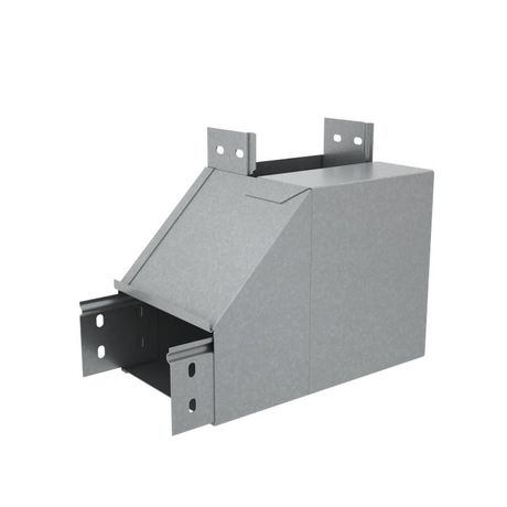 Угол для лотка вертикальный внутренний левый с разворотом трассы на 90град. 300х100 "ПЛЮС" NLPDplus90-100-300-L INOX304 нерж. КМ PL6106 КМ-Профиль