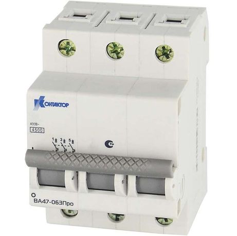 Выключатель автоматический модульный 3п C 1А 4.5кА ВА47-063 Контактор 7000140 Legrand