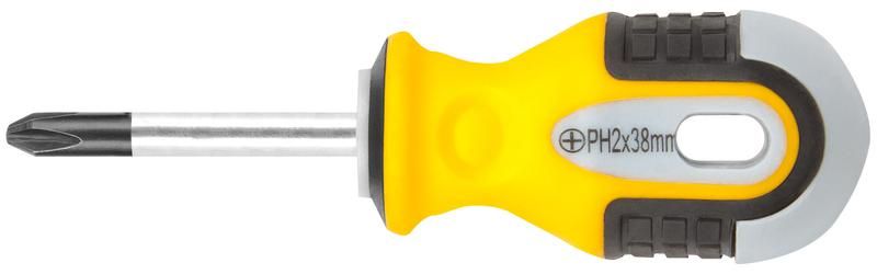Отвертка ''Старт'', CrV сталь, прорезиненная ручка 6х38 мм РН2 - 55176 РОС