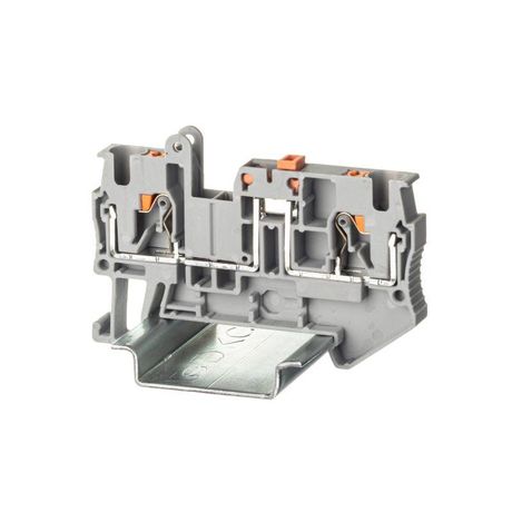 Клемма с размыкателем, зажим push-in, 2 точки подключения, 4 кв.мм, серая | VPR-4-MT DKC ДКС