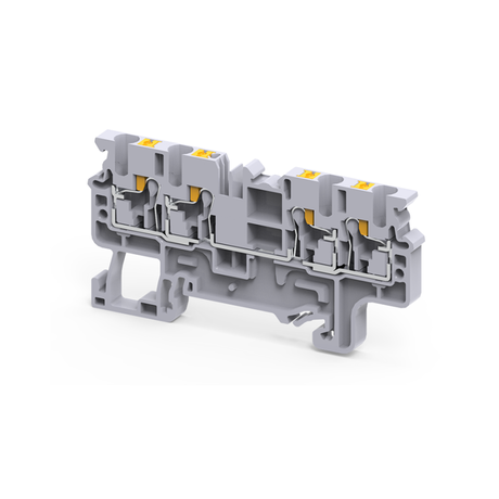 Клемма с 4-мя контактами push-in OptiClip СP-2,5-QUATTRO-(0,2-2,5)-I-серый | 331846 КЭАЗ