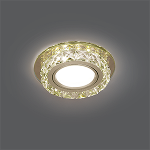 Светильник светодиодный Backlight 2700К GU5.3 кругл. шампань/кристалл/хром GAUSS BL043