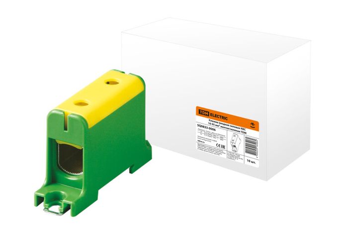 Клемма вводная силовая КВС 16-95 кв.мм. желтая/зеленая | SQ0833-0006 TDM