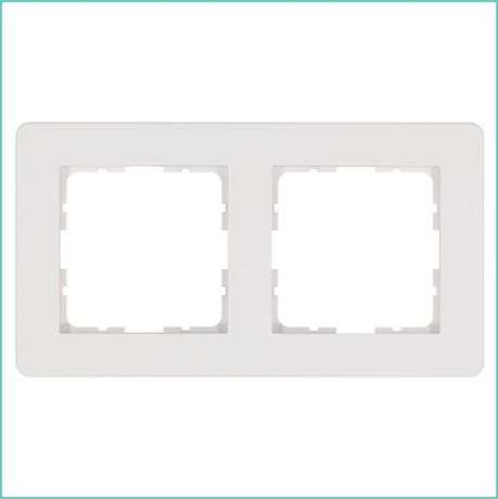 Рамка G-Flex 2-постовая, цвет белый глянцевый - G1102W Jasmart