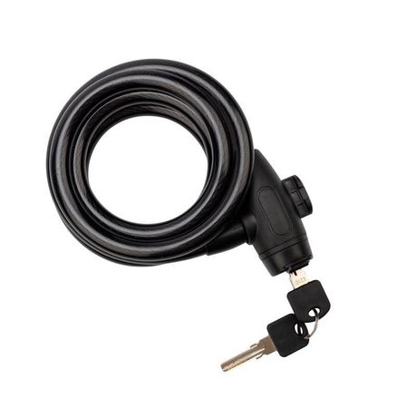 Тросовый замок взломостойкий для велосипедов и колясок с ключом 150 см черный | 79-0316 ЧЕТЫРЕ СЕЗОНА MEET