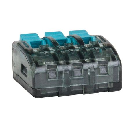 Клемма строительно-монтажная OptiKit СМК 221-413 с рычагом 3 отверстия 0,2-2,5(4,0)мм2 | 351067 КЭАЗ