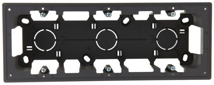 Коробка монтажная для накладного монтажа на 3 модуля, графит - 2400753-038 Simon