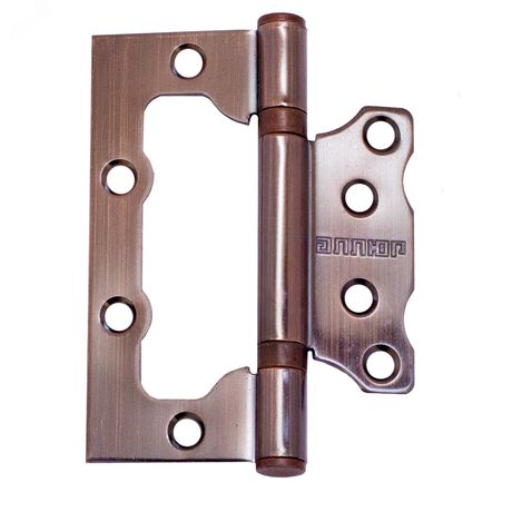 Петля дверная накладная без врезки 2шт АЛЛЮР 100х75 2BB AC медь - 1043 ПТК