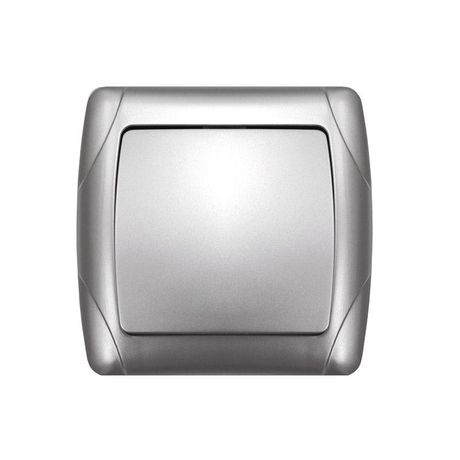 Выключатель 1-кл. СП Маргарита 10А IP20 серебр. UNIVersal М0021-S Союз