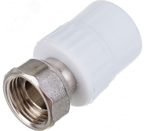 Муфта комбинированная 25x3/4' ВР накидная гайка, полипропиленовая PPR белая - 10139025 VALFEX 00000008786