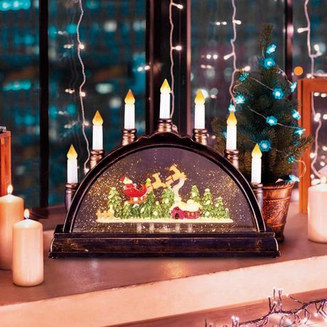 Декоративный светильник Подсвечник с эффектом снегопада | 501-164 NEON-NIGHT