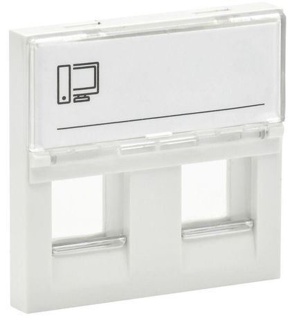 Панель лицевая 2мод. 2вх. Keystone бел. PRIMER IEK PR-KK40D-PLK2-0-2-K01