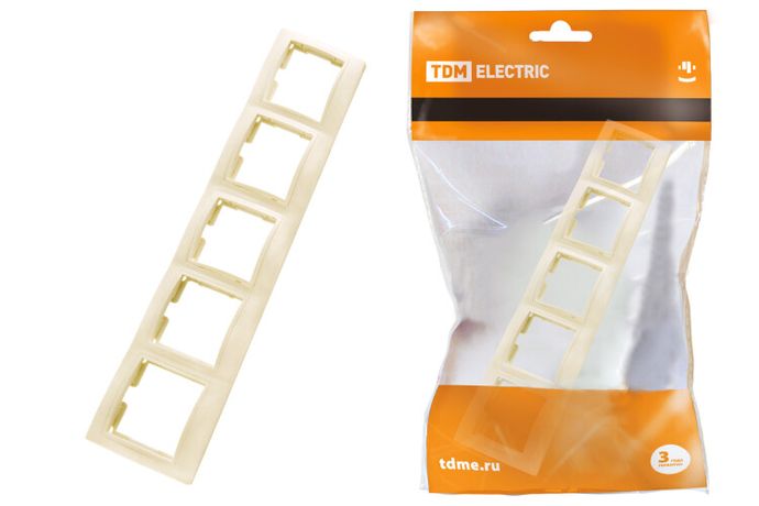 Рамка 5 постовая горизонтальная сл. кость "Таймыр" | SQ1814-0133 TDM