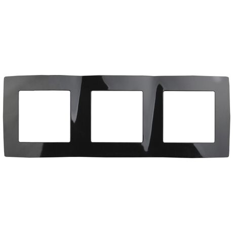 Рамка для розеток и выключателей 3 поста черный пластик ЭРА 12 12-5003-06 - Б0014766