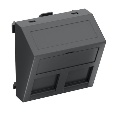 Корпус компьютерной розетки Modul45 тип OBO (наклонный) 45x45 мм (черный) (DTS-2RM SWGR1) | 6119300 Bettermann