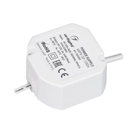 Блок питания ARPV-SP-12024 (12V, 2A, 24W) (Arlight, IP67 Пластик, 5 лет) | 033330 Arlight
