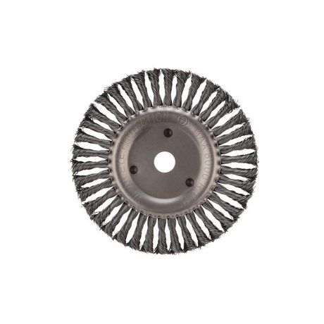 Щетка дисковая для УШМ, крученая стальная проволока, 200мм, отв. 22,23мм | KR-91-1247 Kranz