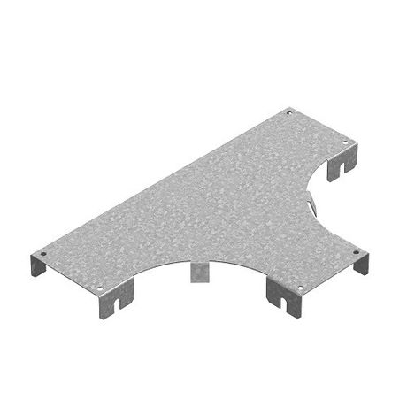 Крышка к Т-отводу горизонтальному лотку ПЛК 100, толщ. 1,2 мм, Сендзимир цинк, 022412 | КТП-100-1,2-R100-СЦ Ostec