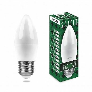 Лампа светодиодная SBC3711 11W 4000K 230V E27 C37 свеча | 55135 SAFFIT FERON