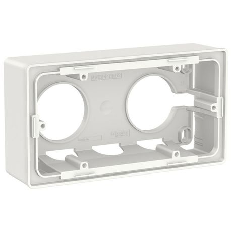 Коробка UNICA NEW для открытой установки 2-постовая белый - NU800418 Schneider Electric