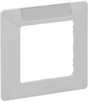Рамка 1-местная с держателем для маркировки алюминий ETIKA - 672556 Legrand
