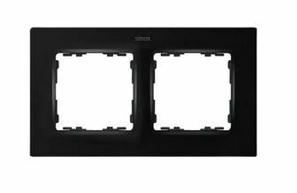 Рамка декоративная, 2 поста, S82 Concept, черный матовый - 8200627-098 Simon
