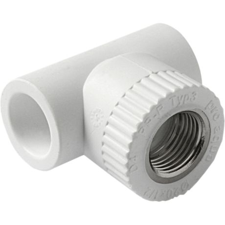 Тройник комбинированный 20 х 1/2' ВР полипропиленовый PPR белый - PA24008P PRO AQUA