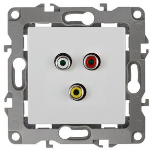 Розетка RCA 12-3113-01 , белый (10/100/3200) | Б0027471 ЭРА