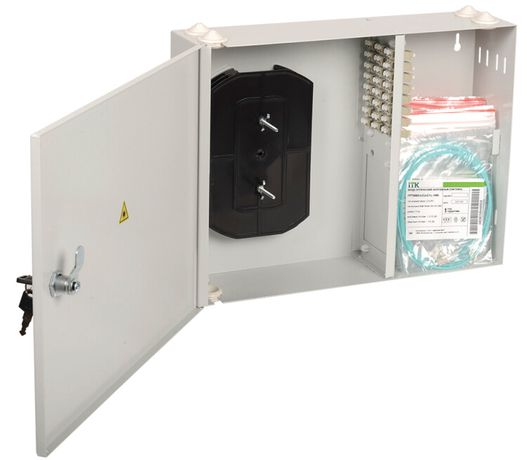Кросс укомплектованный настенный SC (Simplex) 24 порта (OM2) ITK FOBX24-N-24SCUS50 IEK
