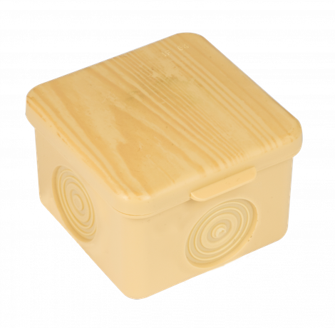 Коробка распределительная КМР-030-037 пылевлагозащищенная без мембранных вводов (65х65х50) светлое дерево EKF PROxima | plc-kmr-030-037-s