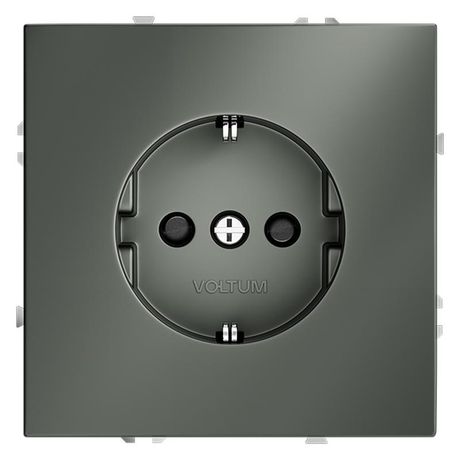 Розетка 1-м СП S70 16А с заземл. защ. шторки механизм титан Voltum VLS040206 Voltum арт. VLS040206
