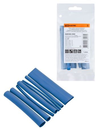 Набор трубок термоусаживаемых, клеевых "Моноцвет-диапазон, синий " | SQ0548-2304 TDM
