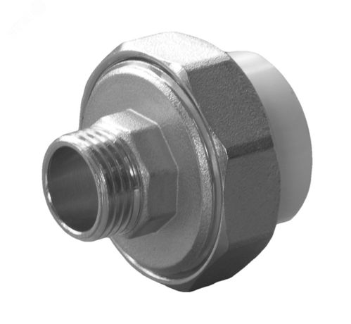 Муфта полипропиленовая PPR разъемная НР 20 х 1' - 9800002001 Политэк