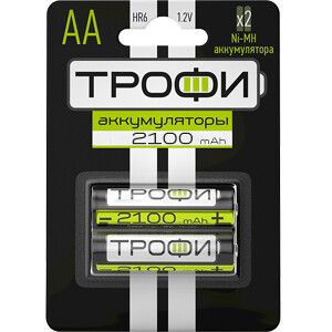 Аккумулятор HR6-2BL 2100 mAh (20/240/14400) (AA) | C0032099 ТРОФИ