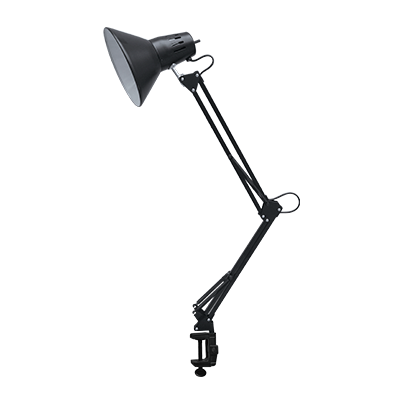 Светильник настольный под лампу СНС-13Ч на струбцине 60Вт E27 ЧЕРНЫЙ (коробка) | 4690612012735 IN HOME